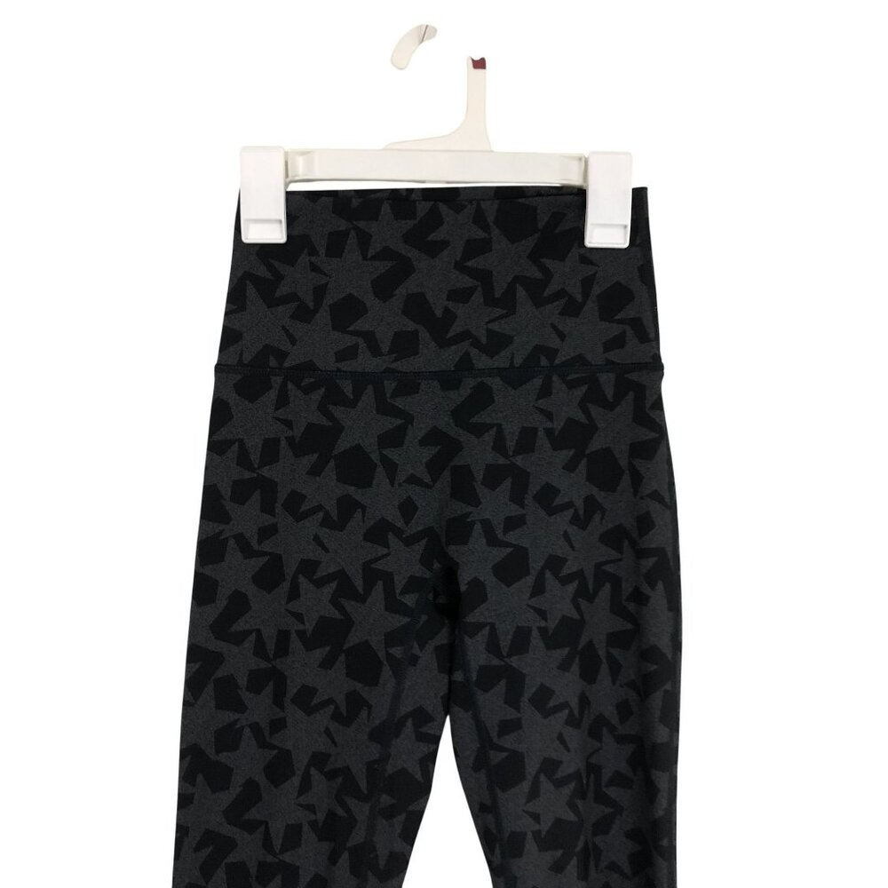 Aerie Leggings High-Waisted Black Printed Star Pattern Chill Play Move S - Picture 3 of 11